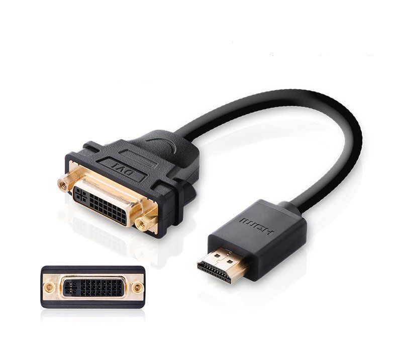 Przejściówka DVI (Ż) - HDMI (M) 22cm Ugreen 20136 promocja