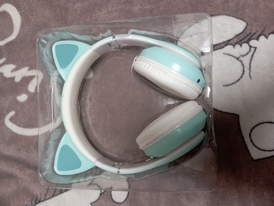 наушники блютуз с кошачьими ушками