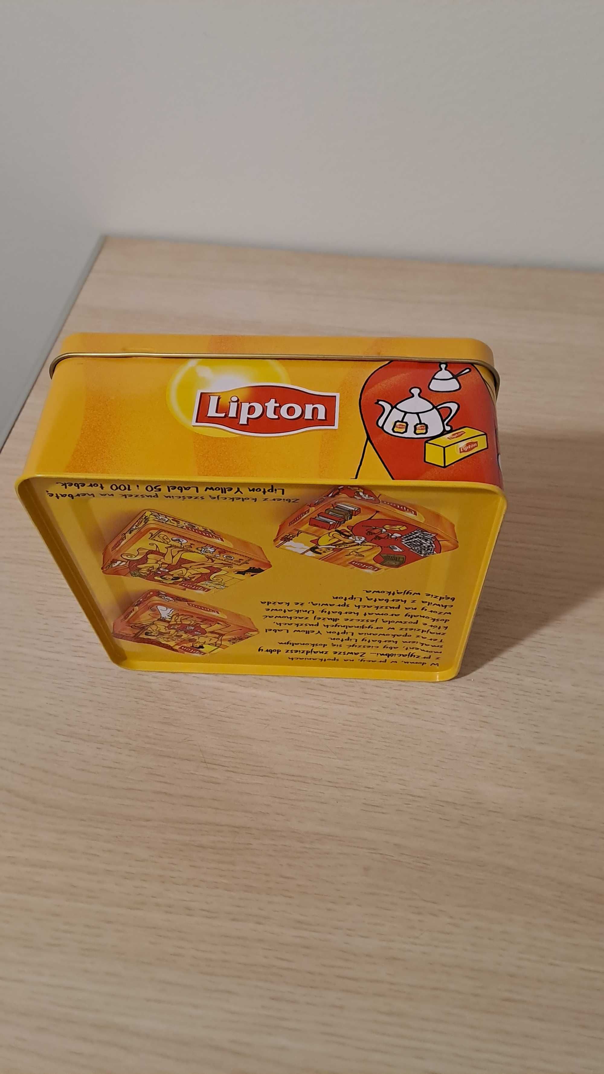 nowe metalowe pudełko do herbaty firmy Lipton