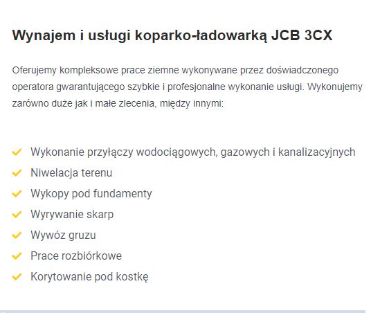 Wynajem Usługi koparko-ładowarką JCB 3CX. koparka przyłącze wykop sieć