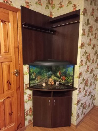 Продам кутовий акваріум з тумбою