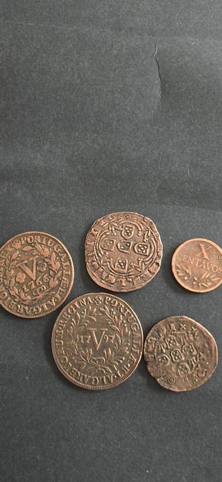 Moedas para colecção em cobre replica