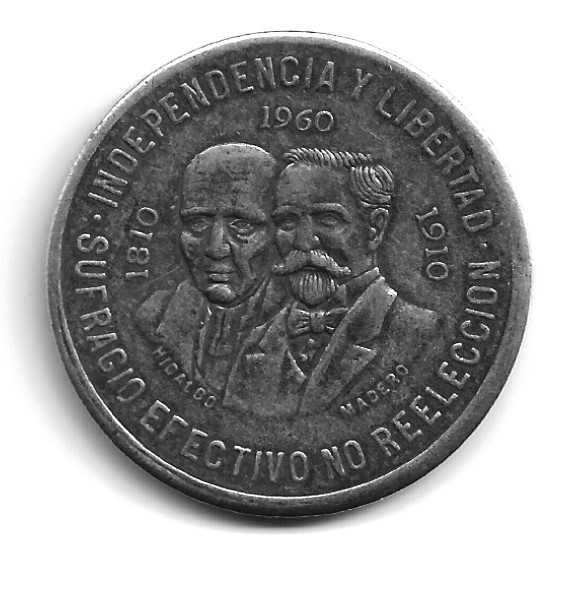 10 Pesos de 1960 do México, Independência
