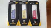 Baterias Power Bank 2600 mAh novas