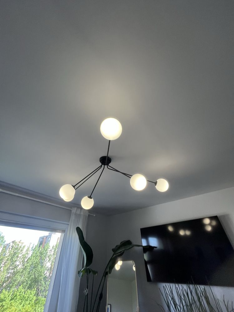 Żyrandol nowoczesny lampa wisząca kula czarny loft