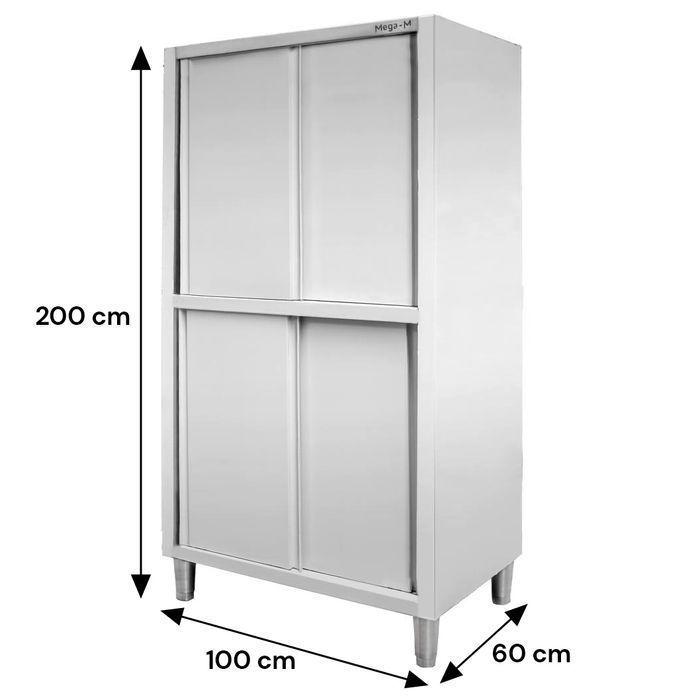 Szafa gastronomiczna przelotowa Mega-M 4-drzwiowa 100x60x200 cm
