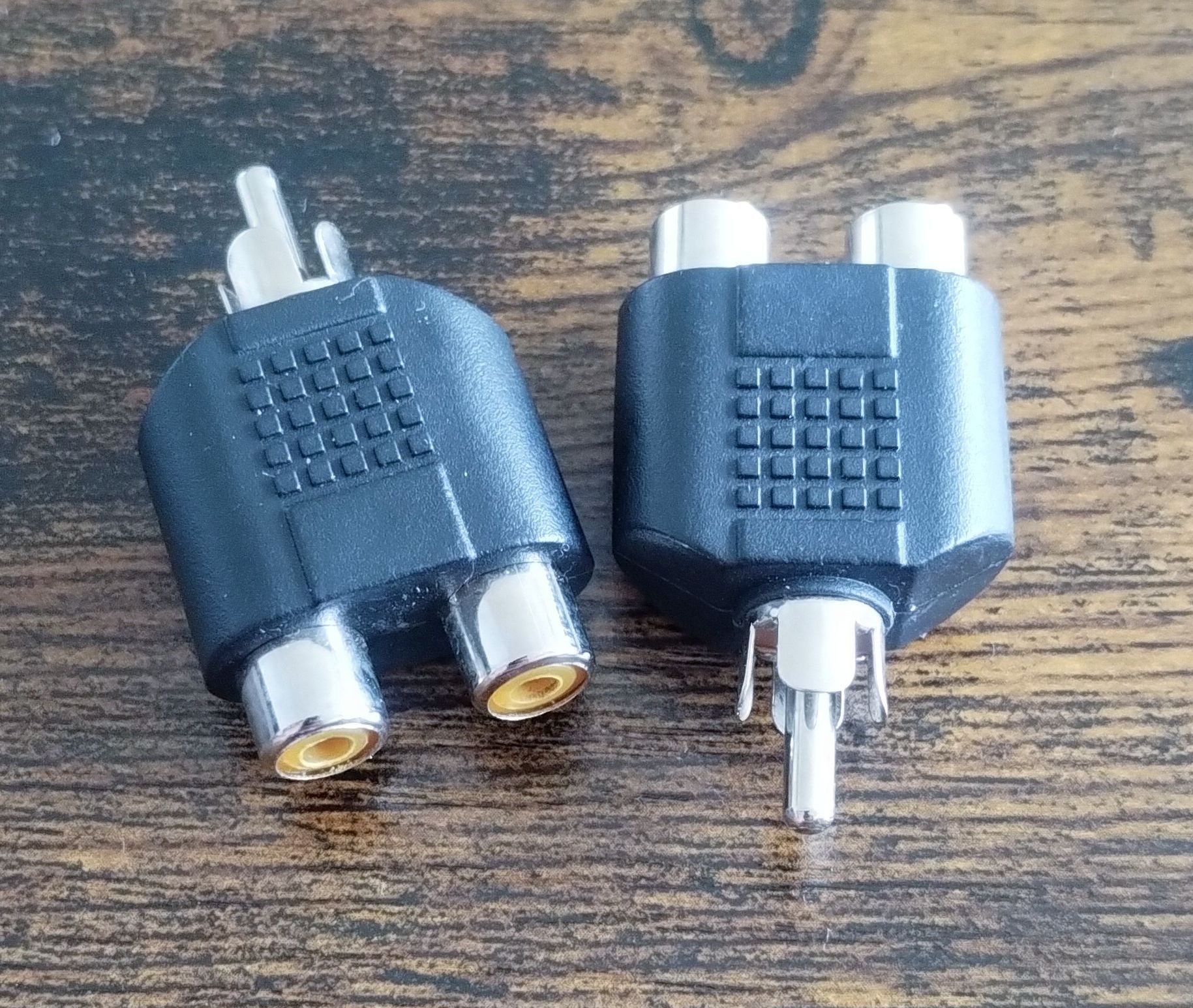 Trójnik adapter RCA 2x Gniazdo RCA - wtyk RCA