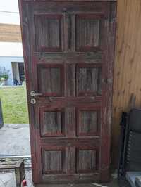 Drzwi wejściowe 80 drewniane