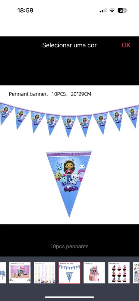 Fundo decoracao festa Gabby Dollhouse bandana menin Casa bonecas balao