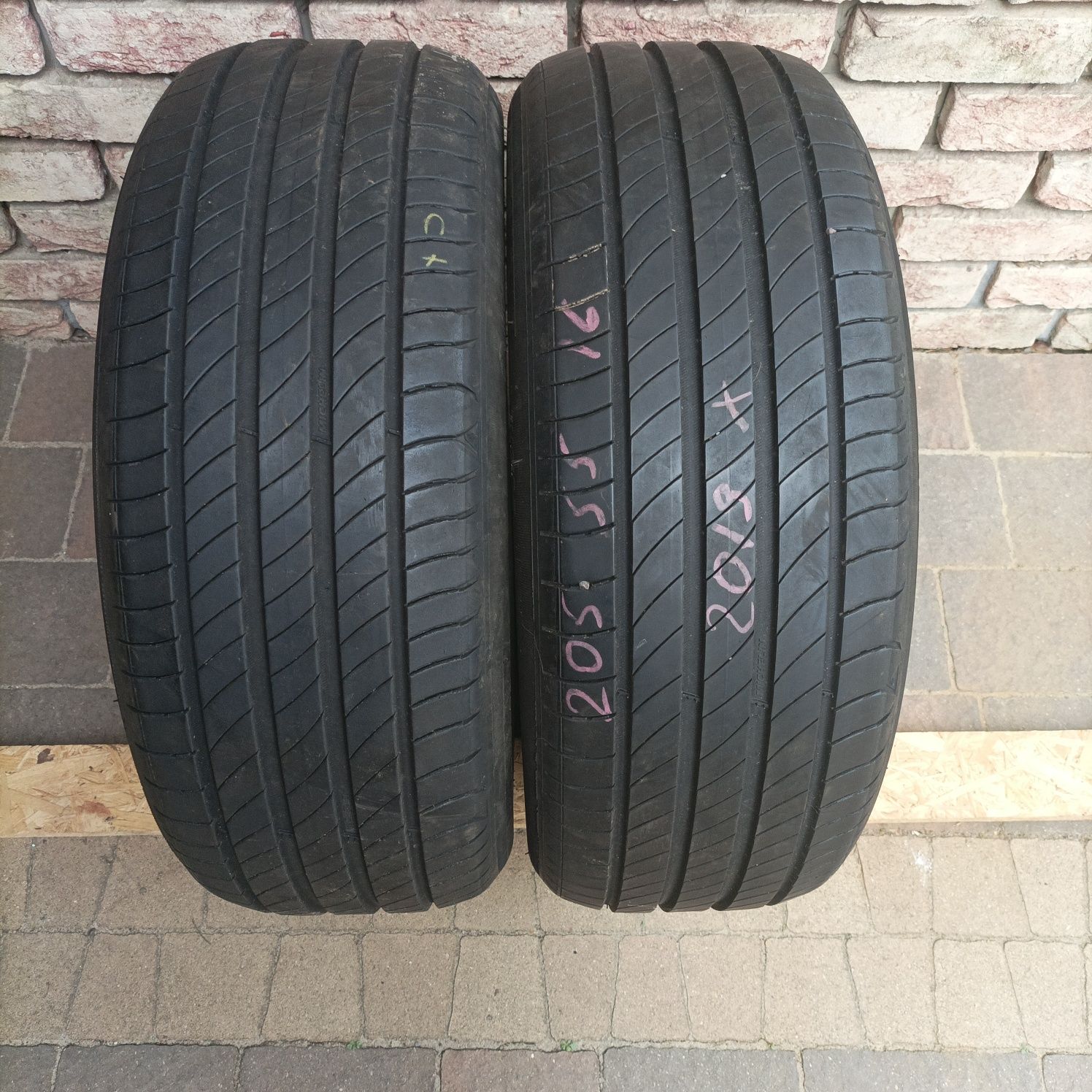 2 ładne opony letnie 205/55/16 Michelin Prymacy 4 ok 6 mm