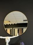 LINDBYN Ikea  Lustro okrągłe, złoty kolor, 80 cm