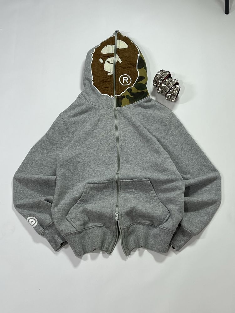 Кофта зіпка худі зіп-худі бейп bape rap реп swaga camo fullzip рэп