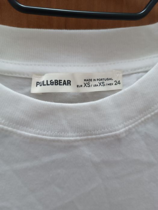 T-shirt damski biały Pull&Bear