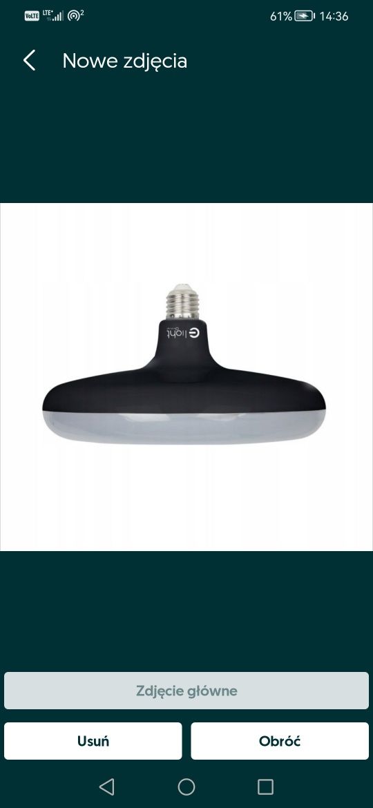 Żarówka LED UFO 15W E27 BARWA BIAŁA zimna