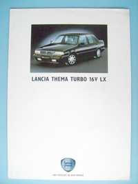 LANCIA THEMA TURBO 2.0 16V LX 1992 * prospekt limitówka