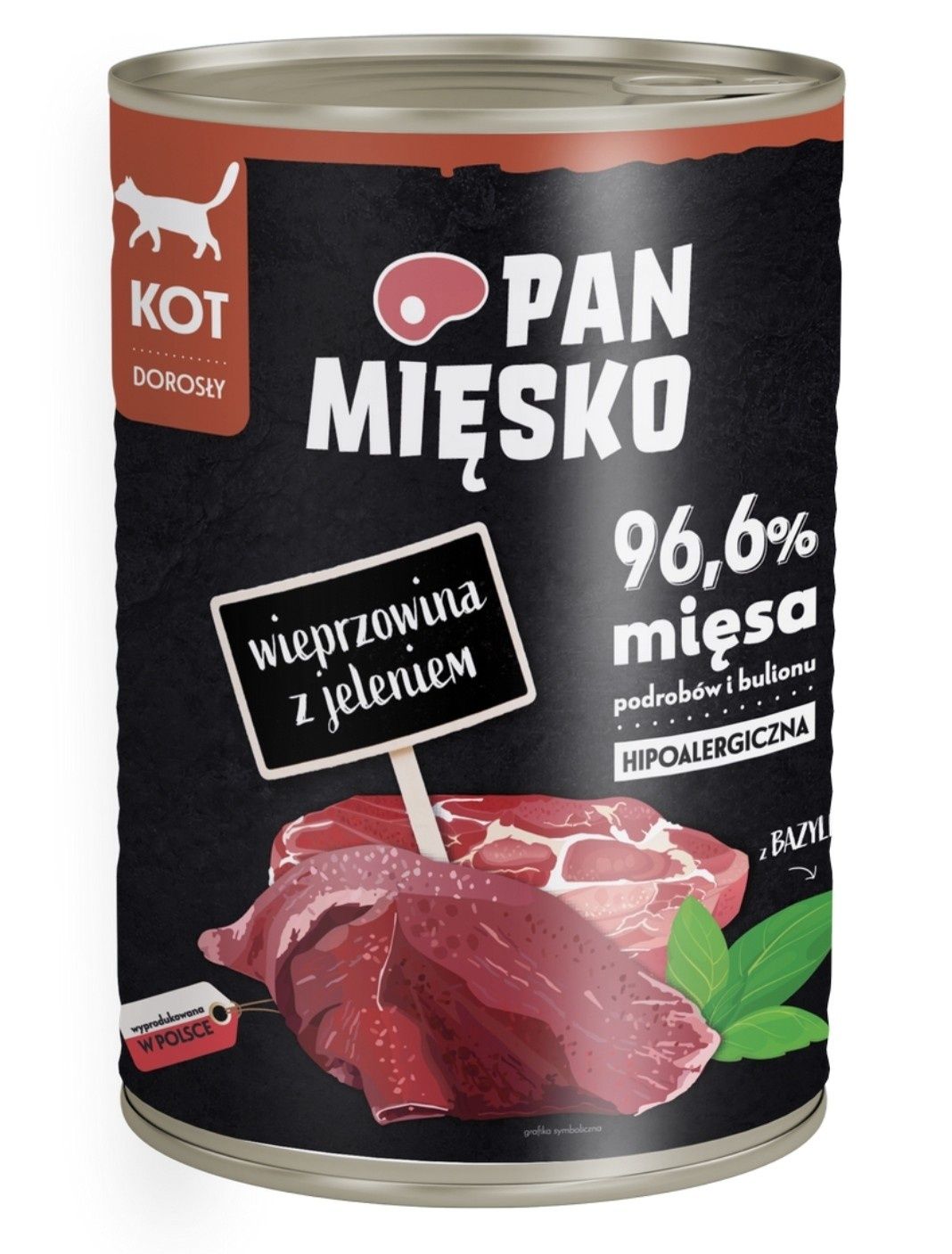 Pan Mięsko karma mokra dla kota Wieprzowina z jeleniem 400g