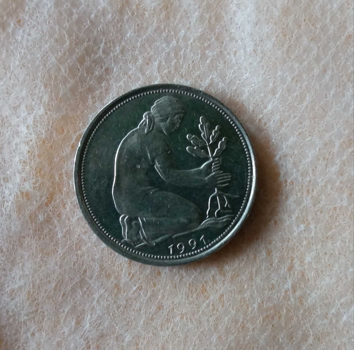 Moneta 50fenigów Niemcy 1993