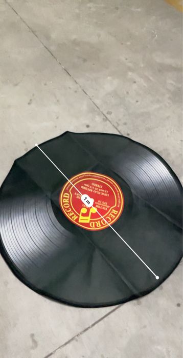 Tapete Disco Preto Novo