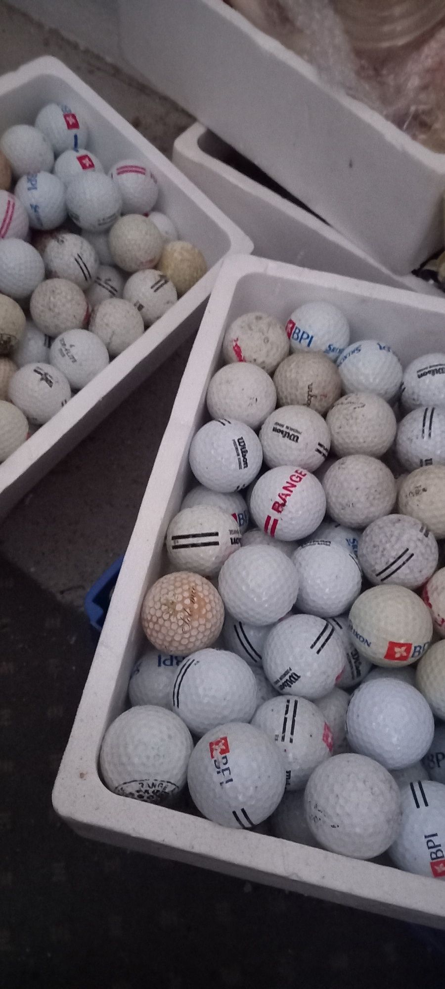 Bolas de golfe usadas
