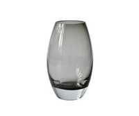 Nowy dymno-niebieski wazon beczułka Krosno Glass 23,5 cm