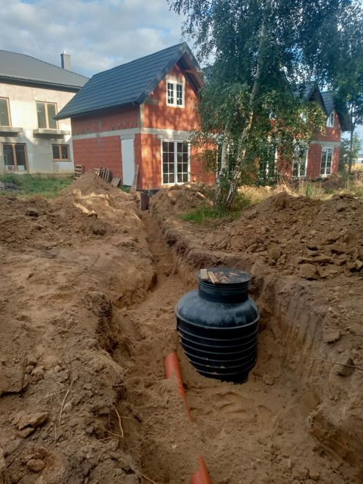 Minikoparka  oraz koparko ładowarka pracę ziemne przyłącza