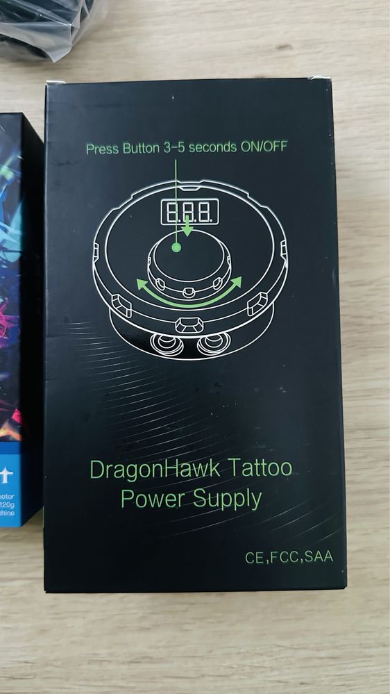 Maszynka Pen tatuaż DragonHawk Tattoo Power Supply zestaw