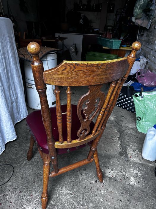 Komplet 6 dębowych krzeseł