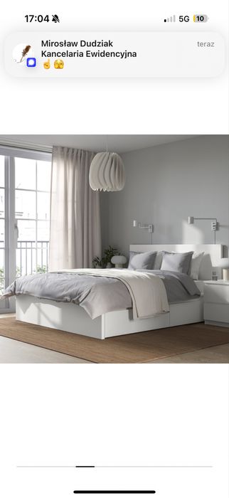 Łóżko 160x200 biale ikea