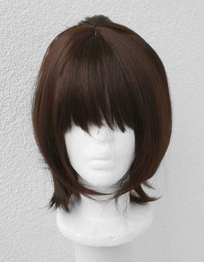 Brązowa peruka z kitką cosplay brązowy wig Zoe Hange Atak Tytanów