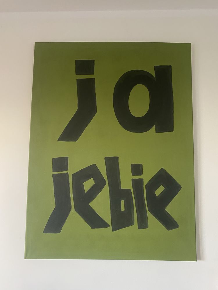 Obraz z napisem na płótnie