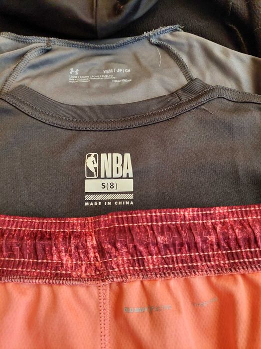 NBA, UNDER ARMOUR , PUMA :T-shity ,bluza i spodenki ,4 pak. 8lat 128cm