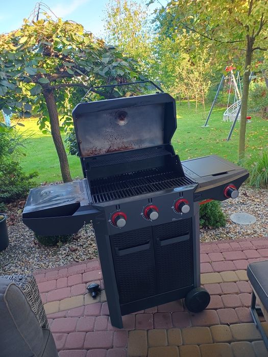 Grill gazowy TENNEKER Carbon 3palniki +palnik boczny, żeliwny