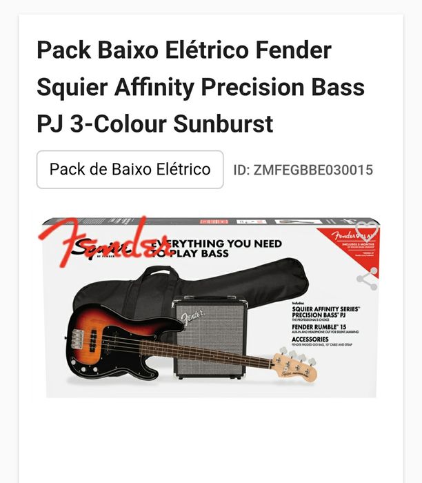 Baixo elétrico squier fender