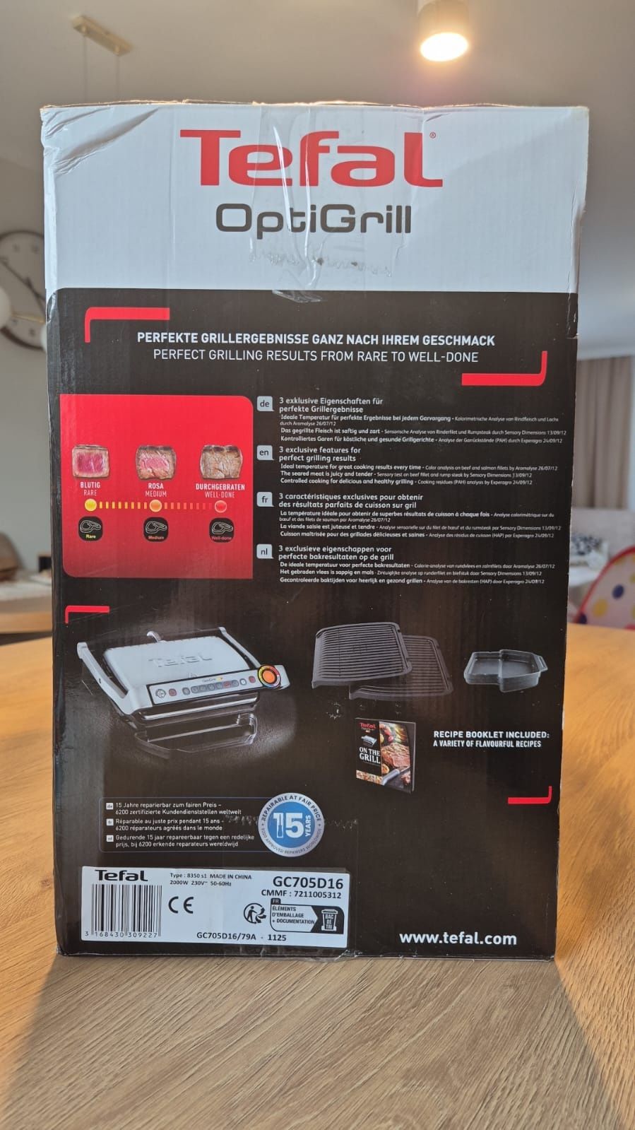 Grill elektryczny Tefal OptiGrill GC8350 S1 – NOWY!