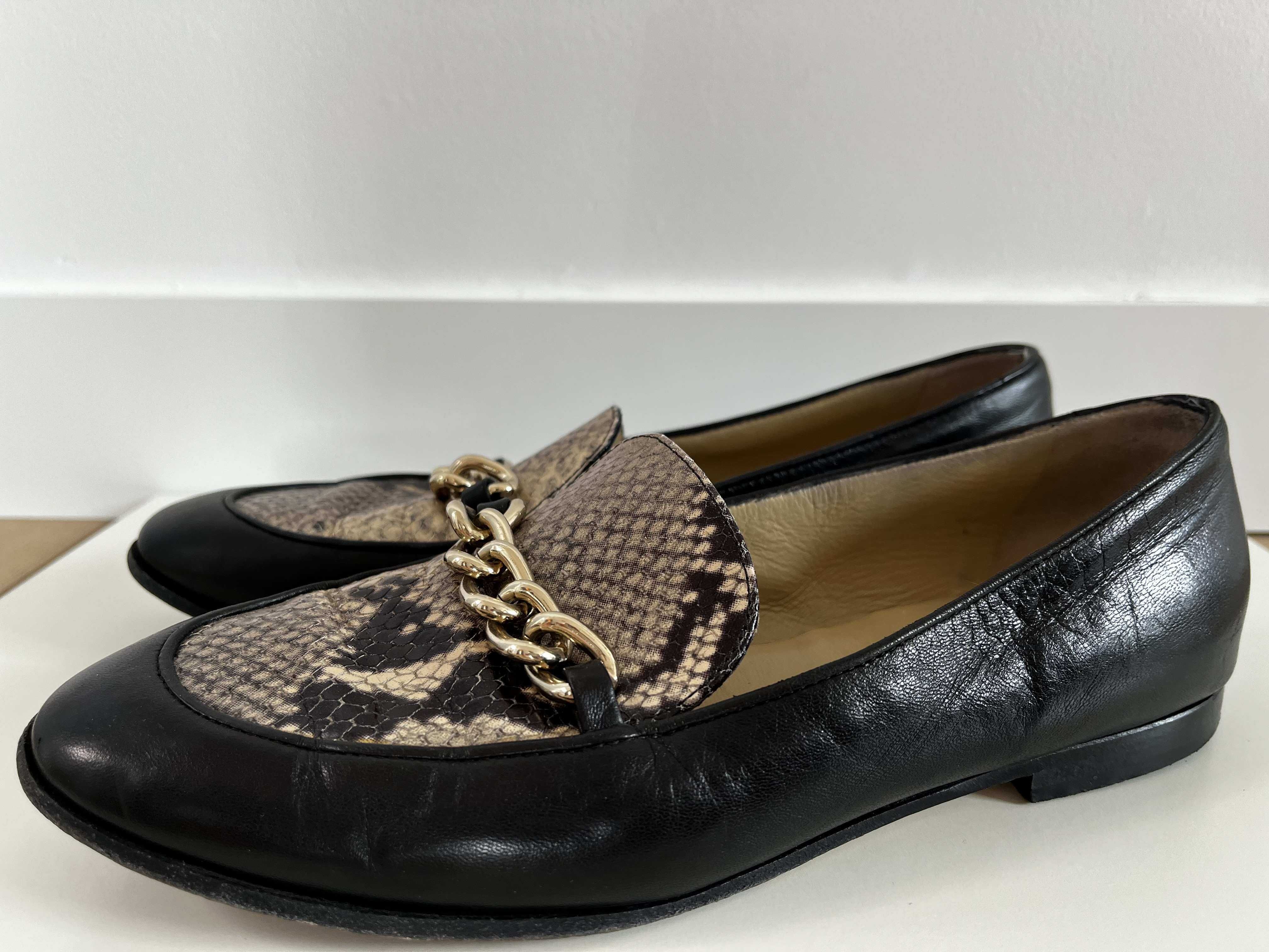 Hobbs London Loafer Lordsy panterka damskie r. 38
