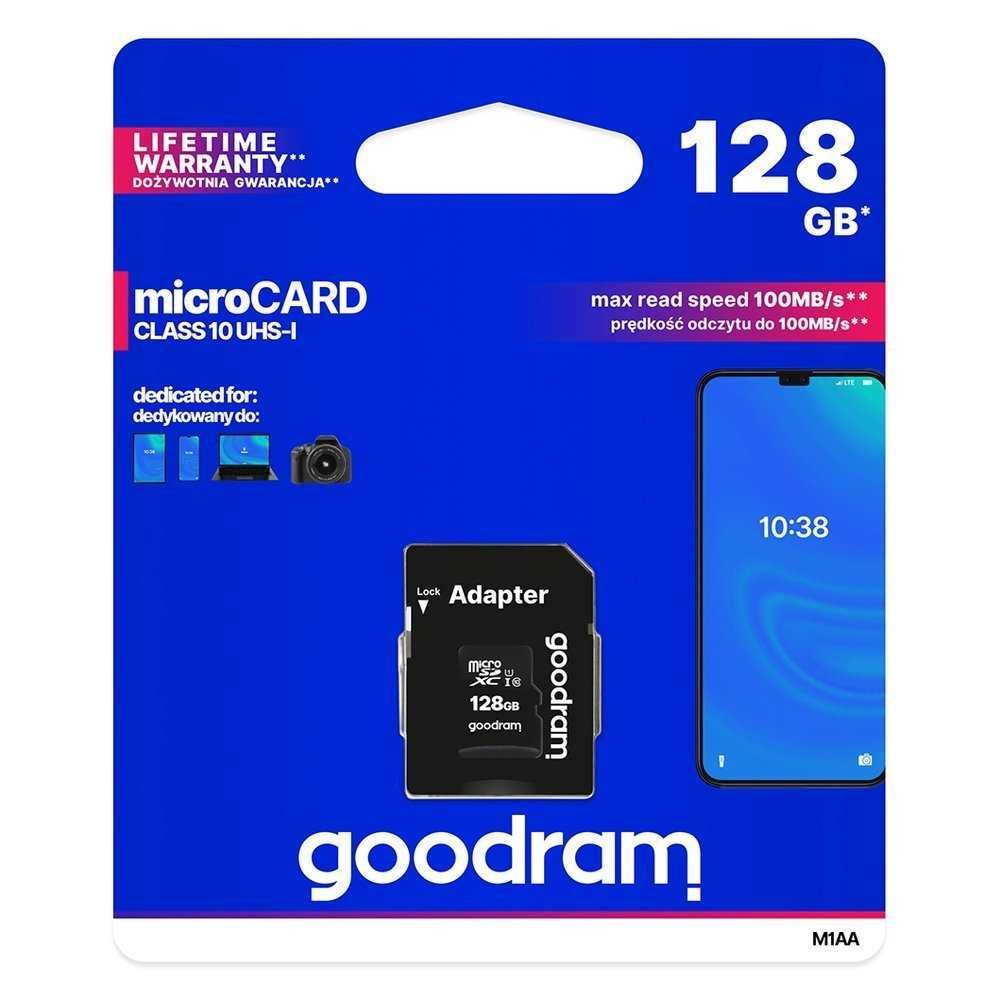 NOVO Cartão de Memória Goodram 64GB / 128GB micro SD XC UHS-I Class 10
