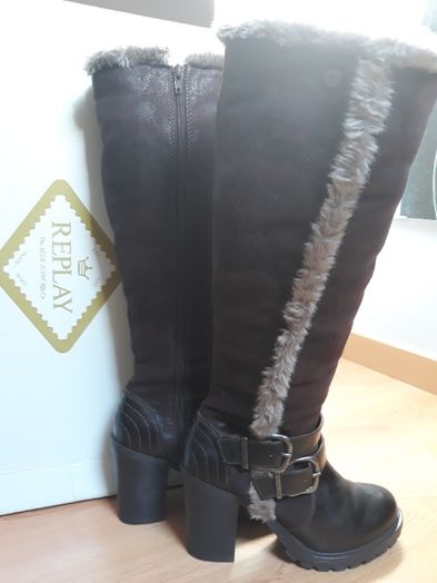 Botas REPLAY Cano alto Tam 38 - Como Novas!