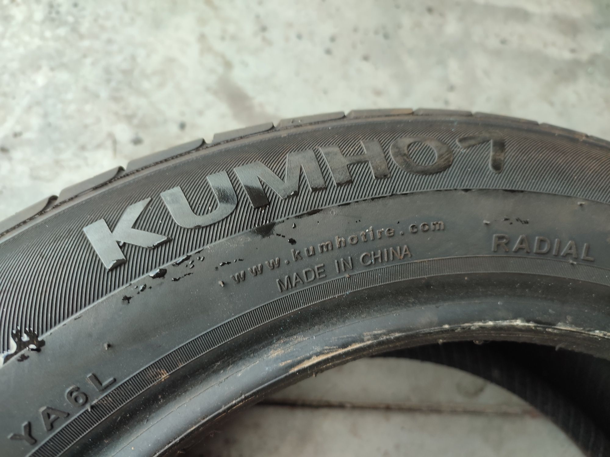 2 opony Lato 195.55.16 Kumho 87H. 6.8mm montaż