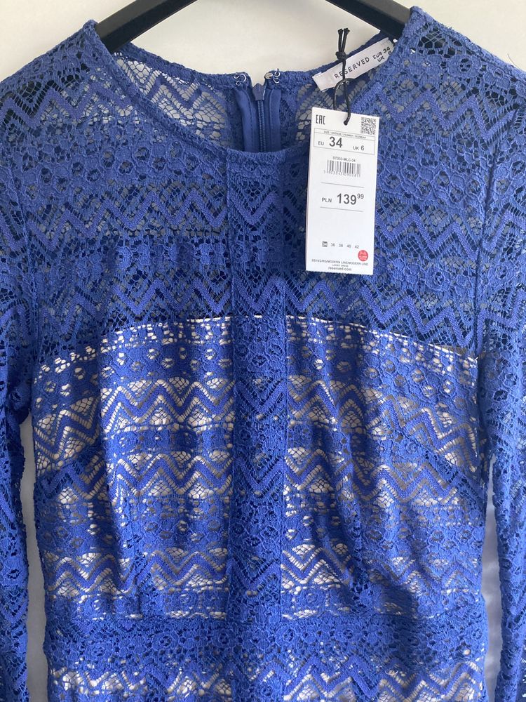 Sukienka kobaltowa xs reserved