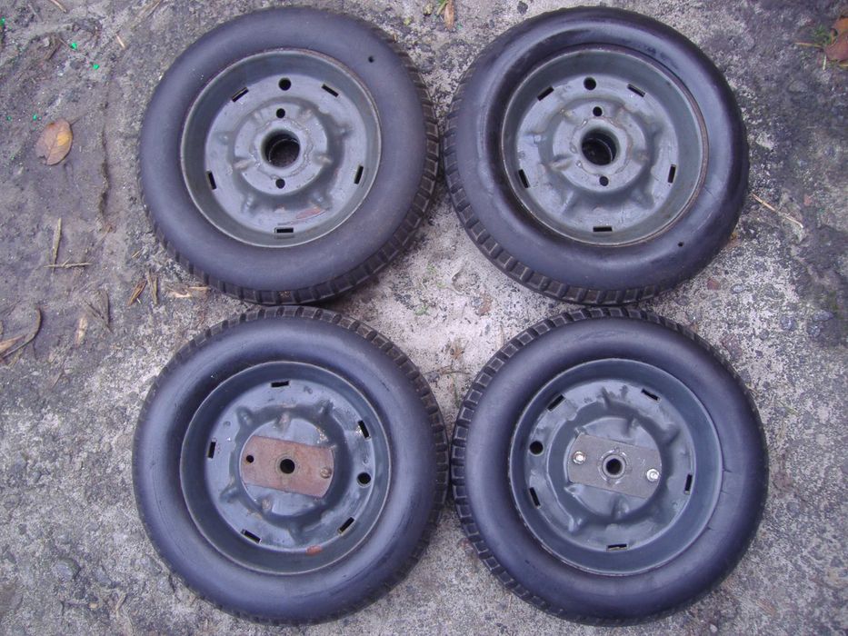 Колесо с литой резиной 19см/4.5см на тележку тачку усиленное мощное