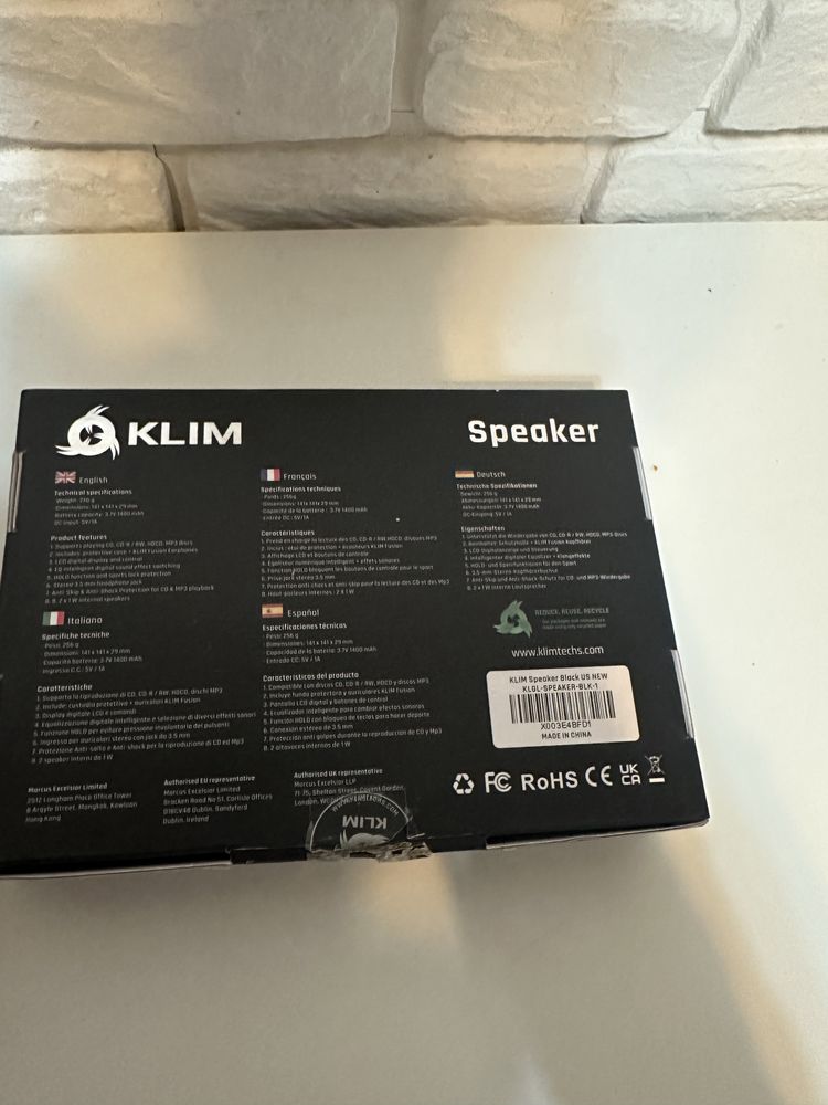 NOWY odtwarzacz CD Klim Speaker czarny