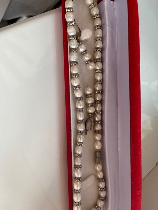 Продам набір срібло з перлами