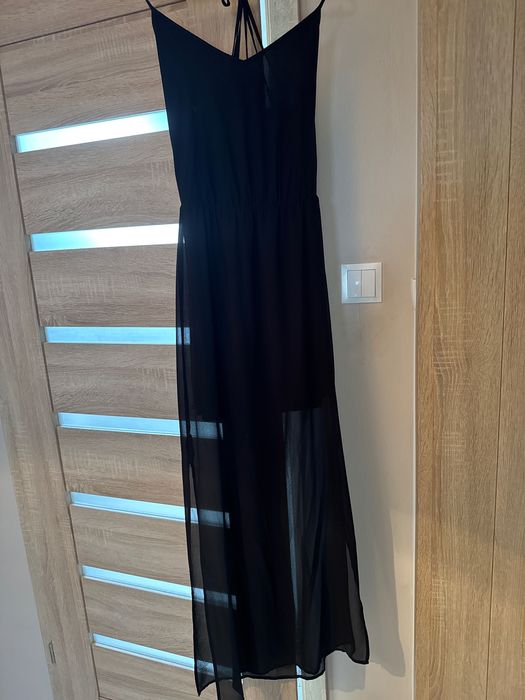 sukienka dluga czarna elegancka