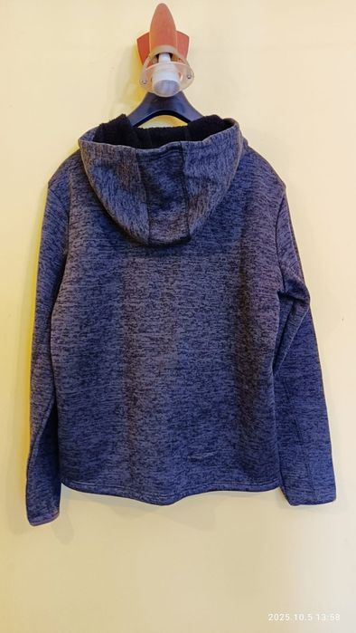 Nowy ocieplana bluza męska szary melanż