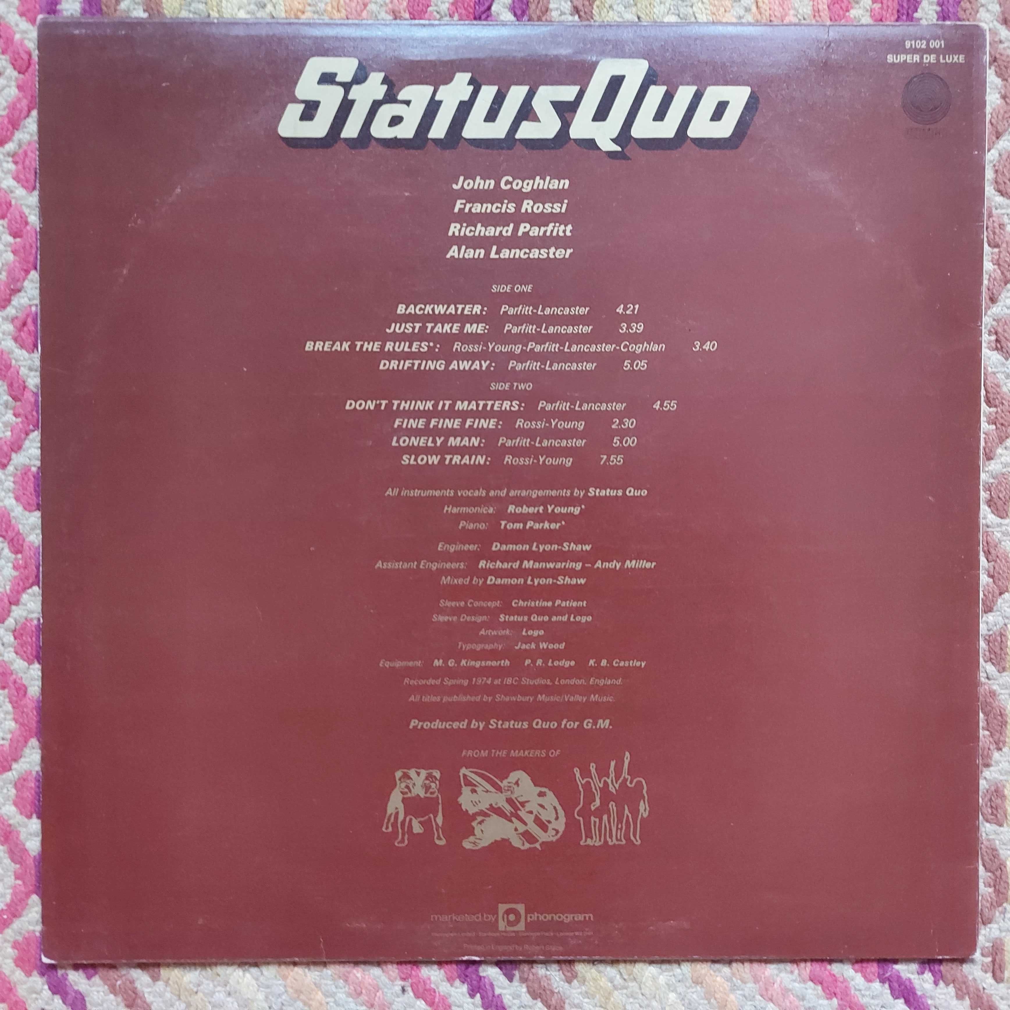 Status Quo Quo  May 3, 1974  UK (VG+/VG+)