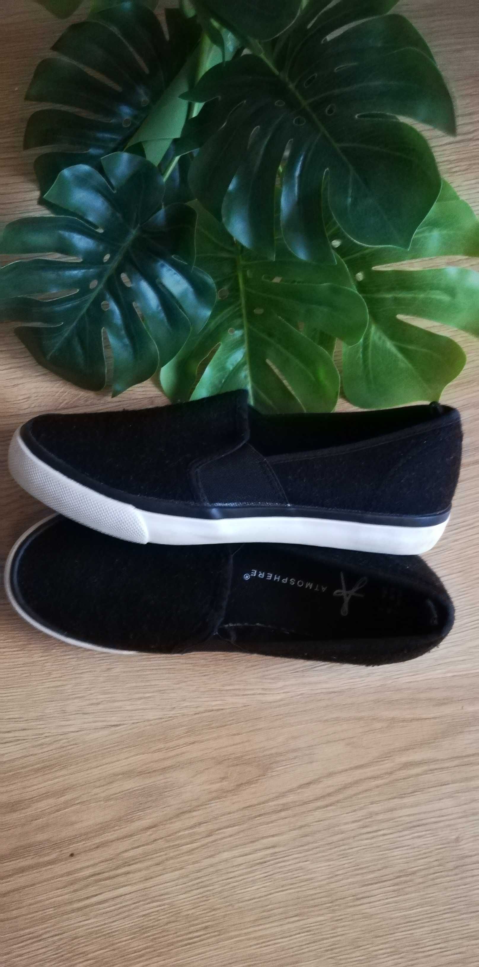 Nowe Tenisówki, buty chłopięce Atmosphere r.36 czarne, eleganckie