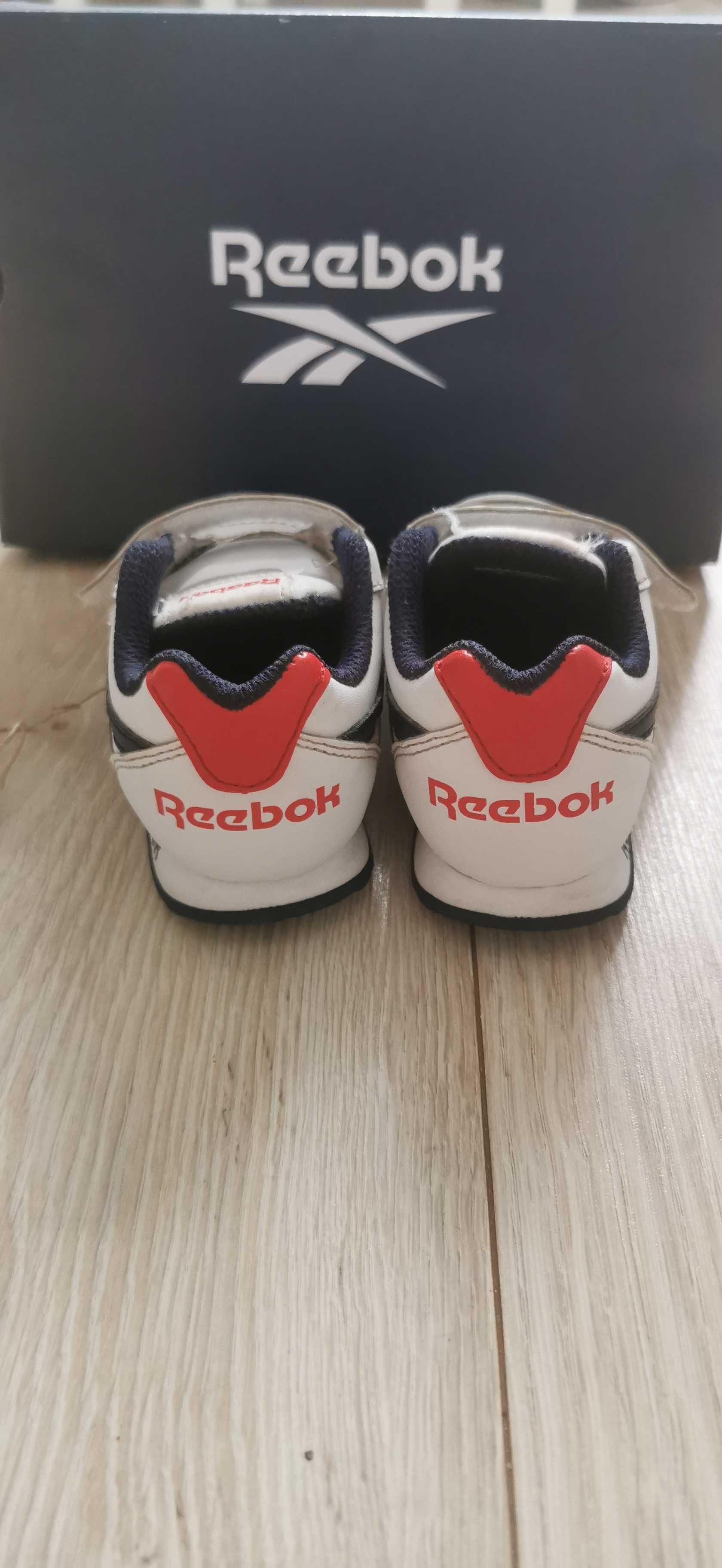 Białe adidasy buty na rzepy dla chłopca, Reebok, rozmiar 22, wygodne