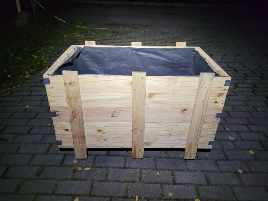 Skrzynia drewniana paka solidna kwietnik  podwyższona grządka doniczka