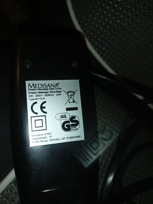 Fotel masażer medisana masaż grzanie wibracje, do masowania