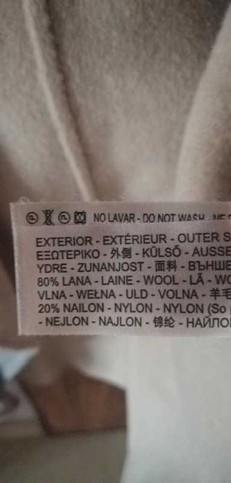 Wełniany płaszcz Massimo dutti